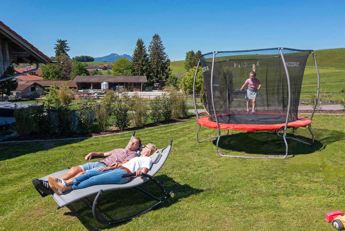 Trampolin mit Sicherheitsnetz